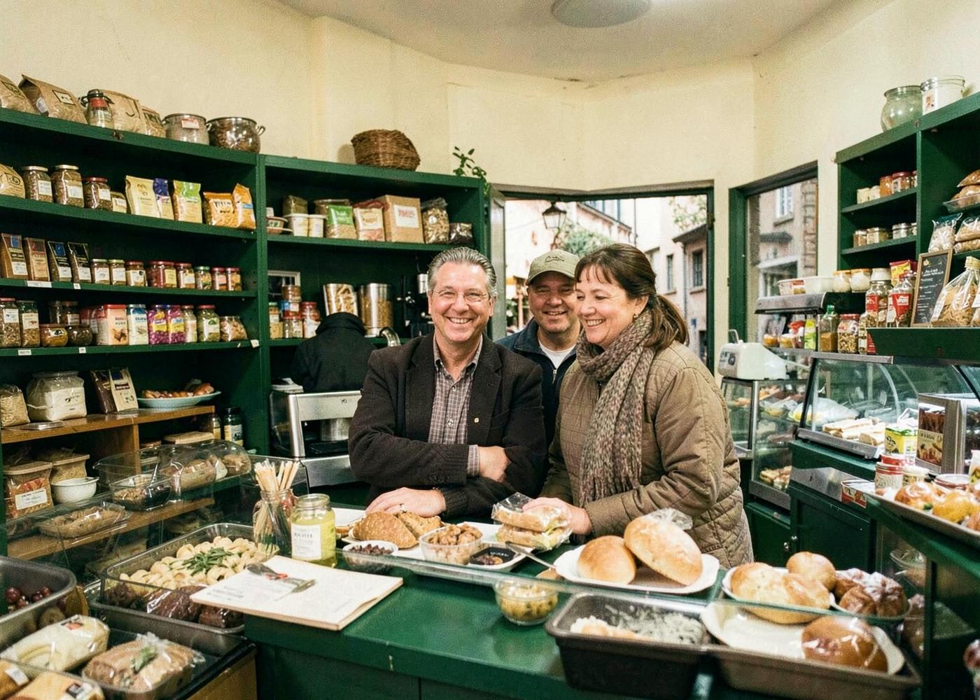 The AMANET family behind the deli counter